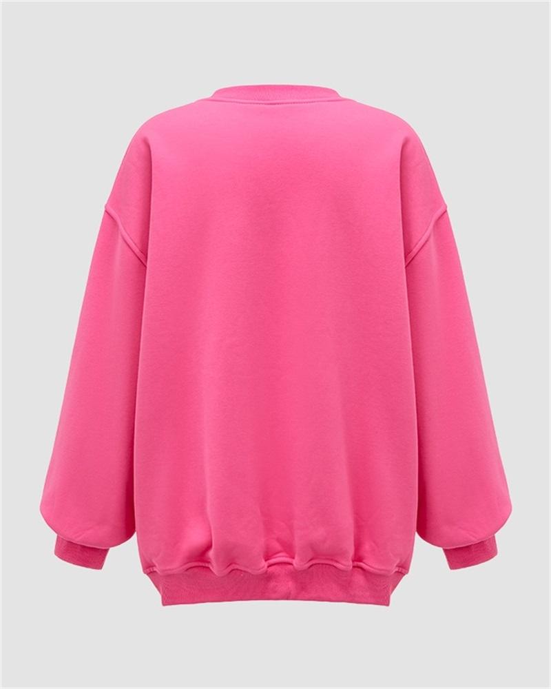 Soild Color Crew Sweatshirt