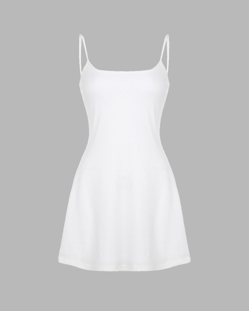 Plain White Back to School Dress