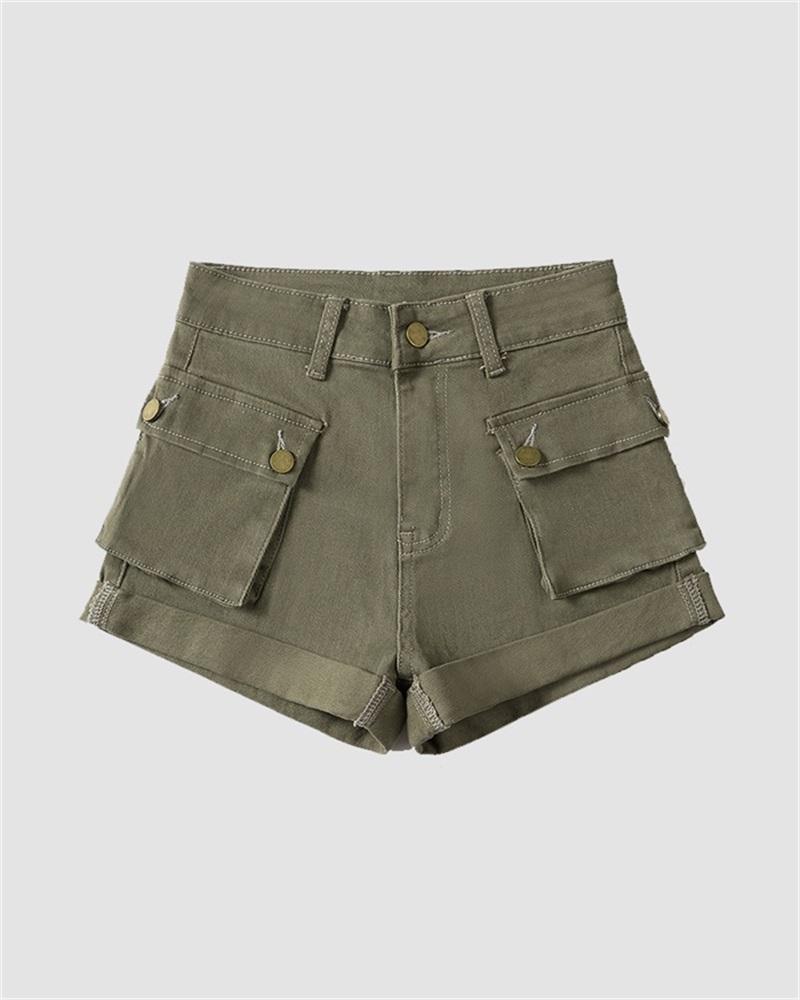 Gladiatress Utilitarian High Waist Shorts