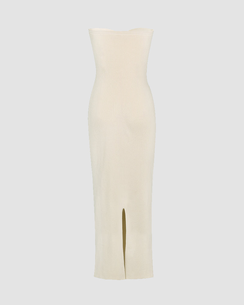 Zinbella Maxi Ribbed Tube Dress