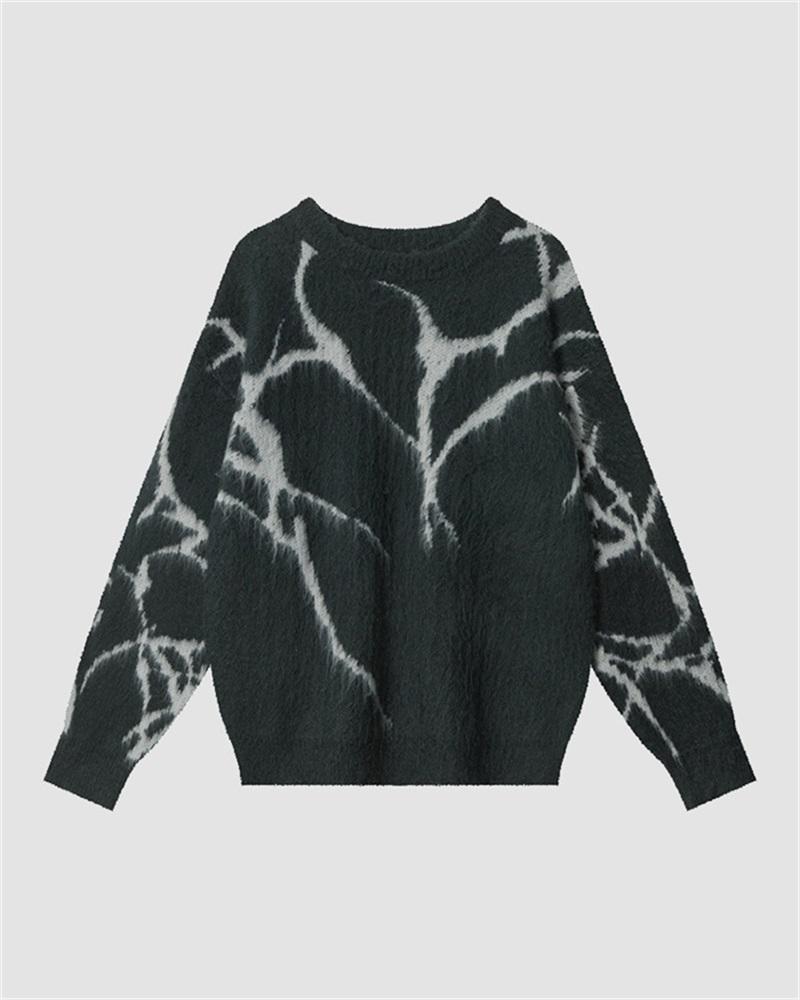 Cracked Irregular Line Sweater