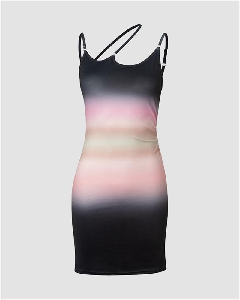 Gradual Oil Painting Short Dress