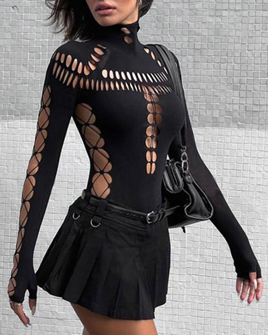 Broken Spider Web Bodysuit