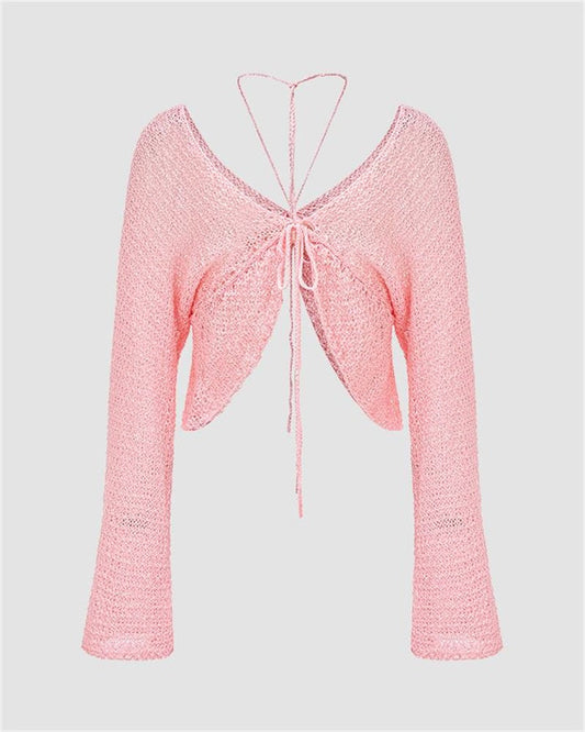 Misty Exalt Sequin Knit Butterfly Cardigan