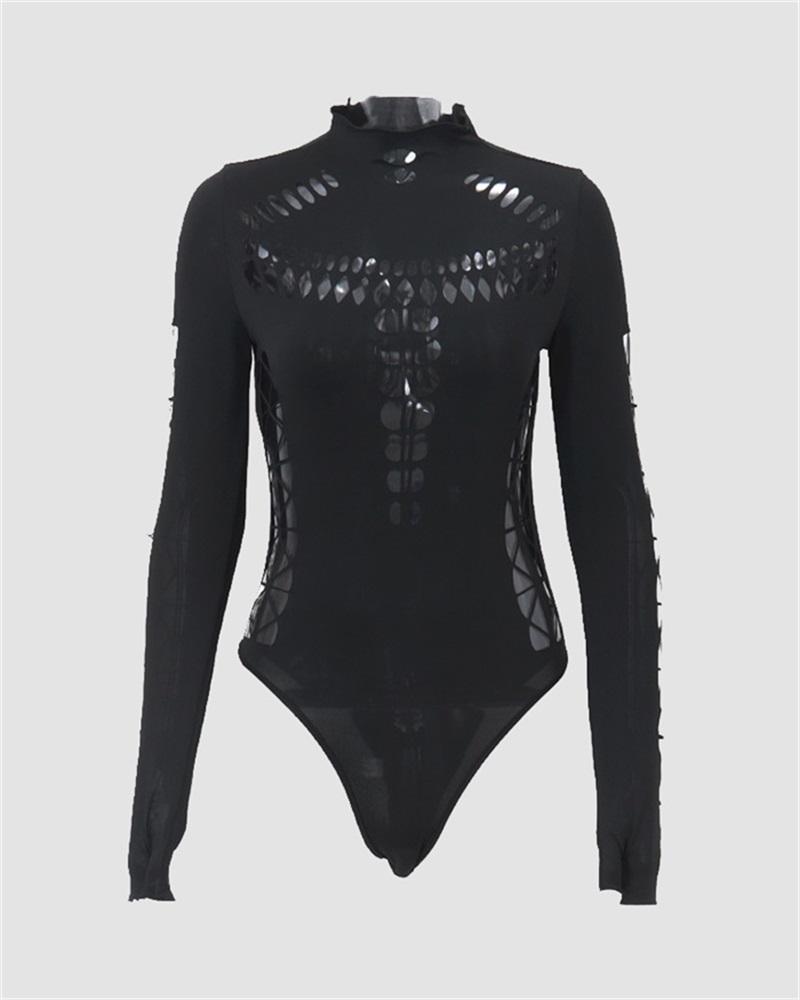 Broken Spider Web Bodysuit