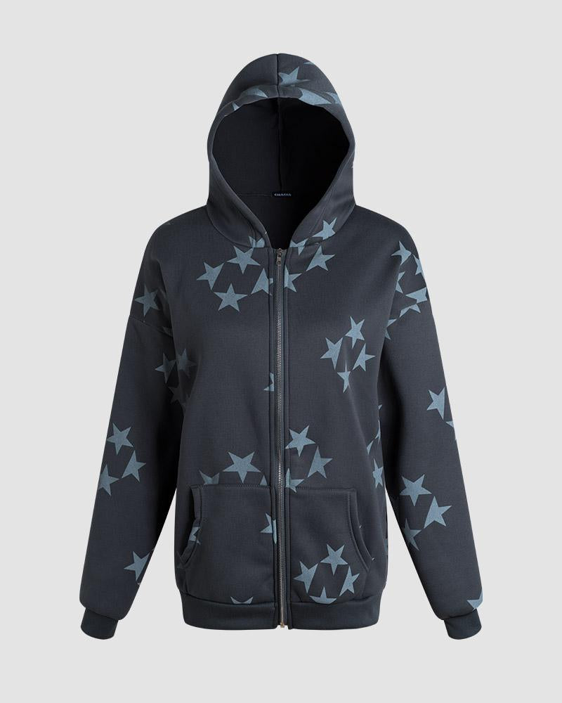 Star Squad Navy Zip Hoodie