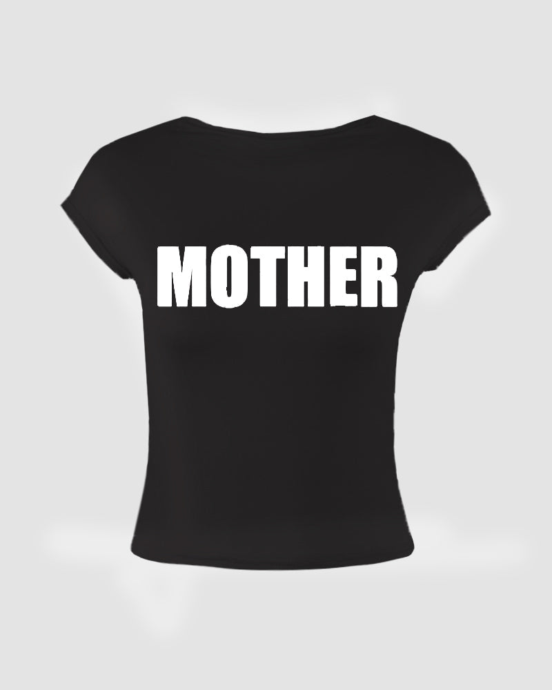 Backless Mother Baby T-Shirt