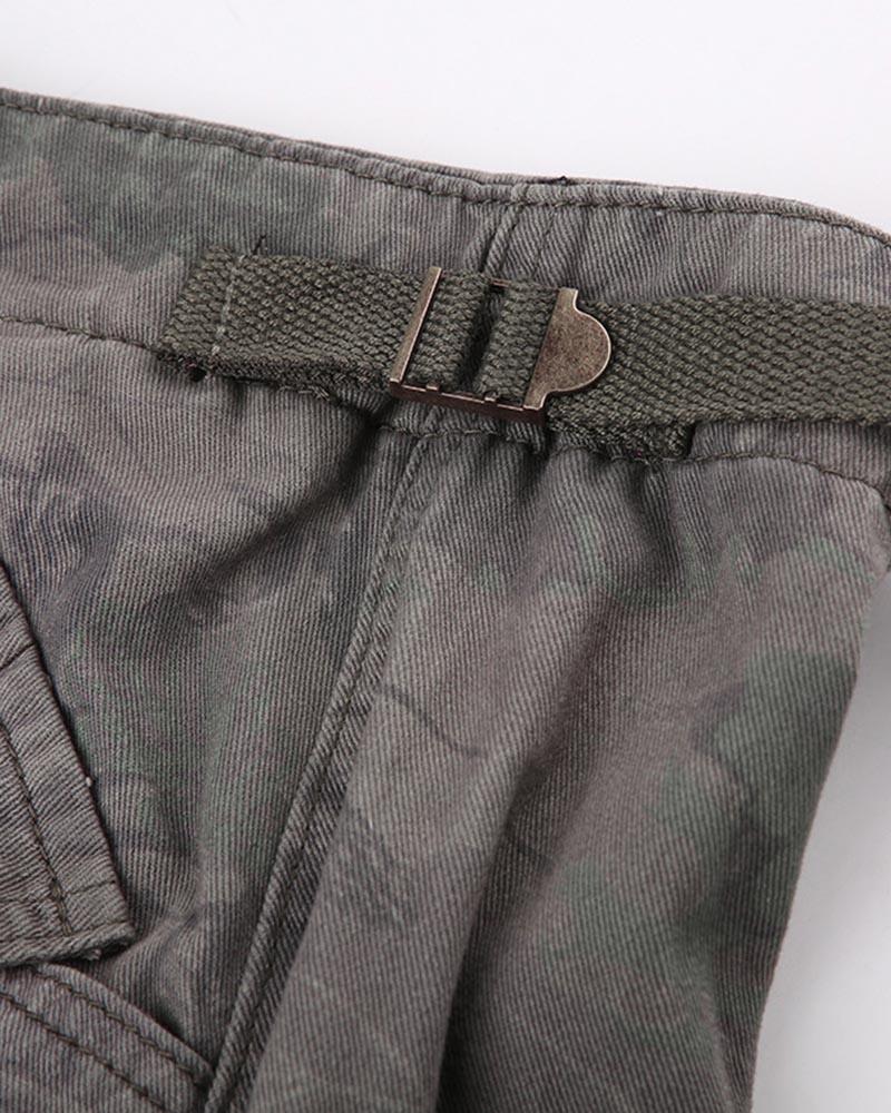 Army Green Long Cargo Pants