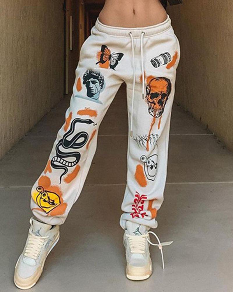 Cartoon Print Sweatpants