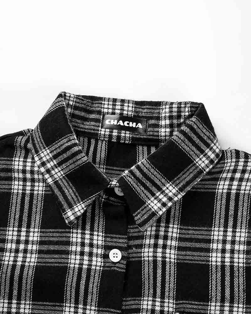 Tunder Easy Oversized Plaid Shirt