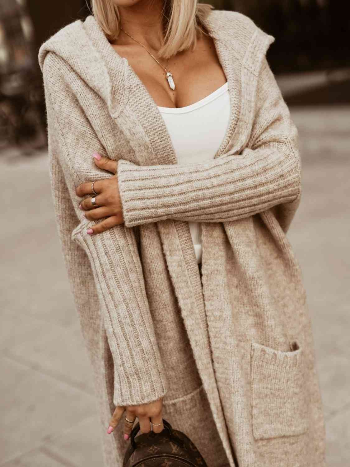 Street Style Graphic Hooded Cardigan