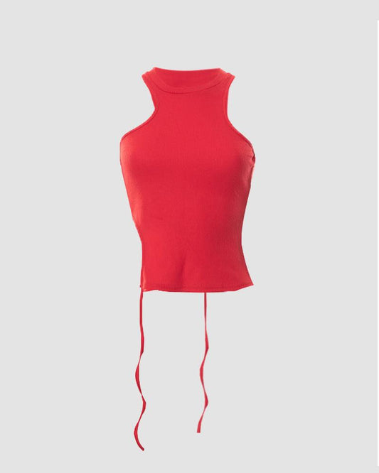 Blood Moon Cut Out Halter Top