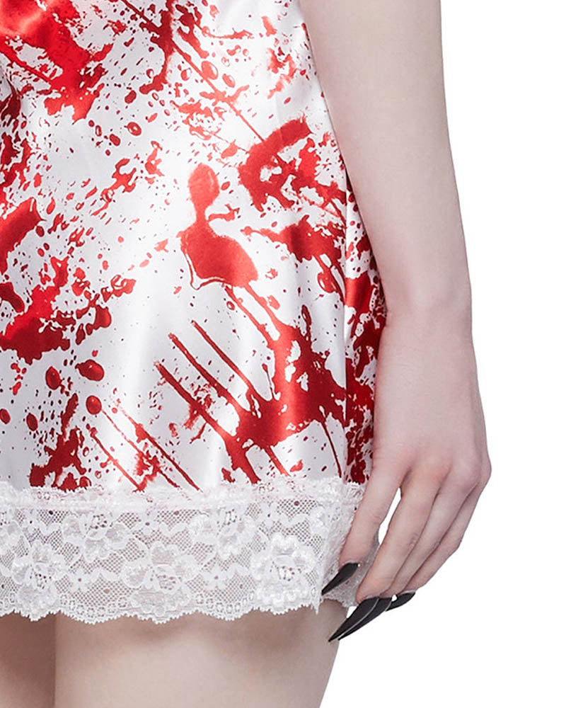 Halloween Bloody Stain Short Dress