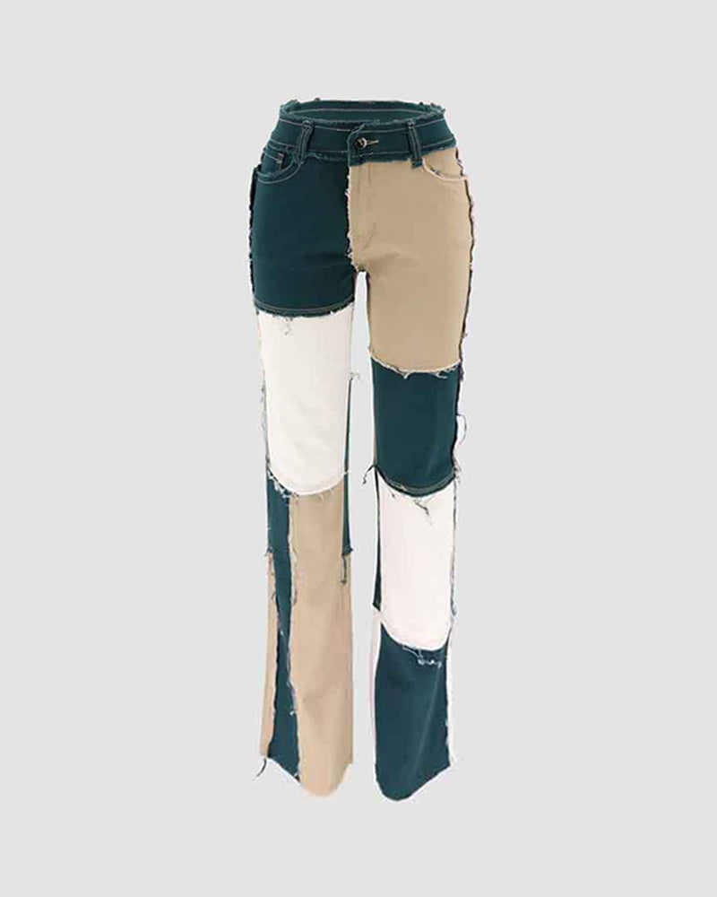 Patchwork Paperwork Pants