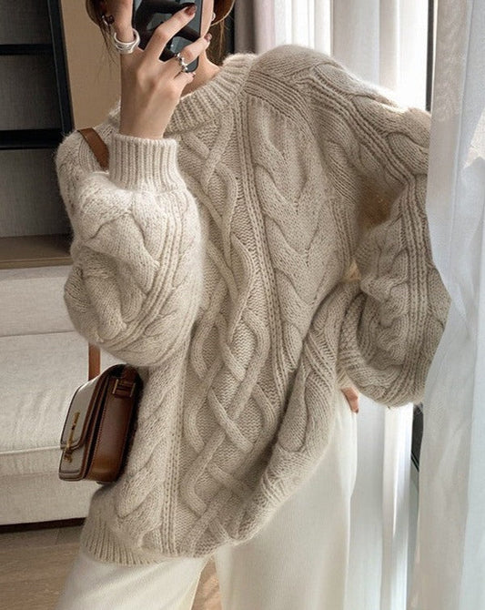 Twist Pullover Oversized Sweater