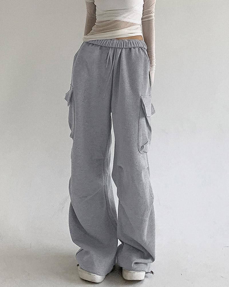 Casual Pleated Cargo Pants