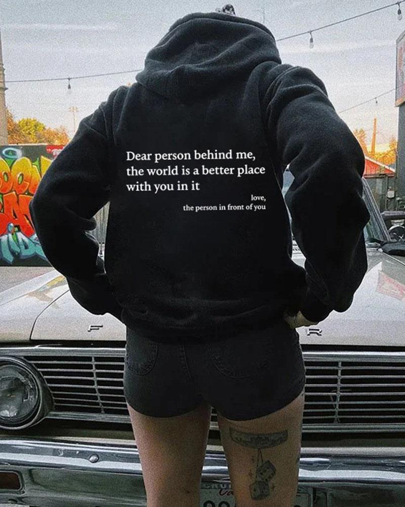 Dear Person Slogan Hoodie