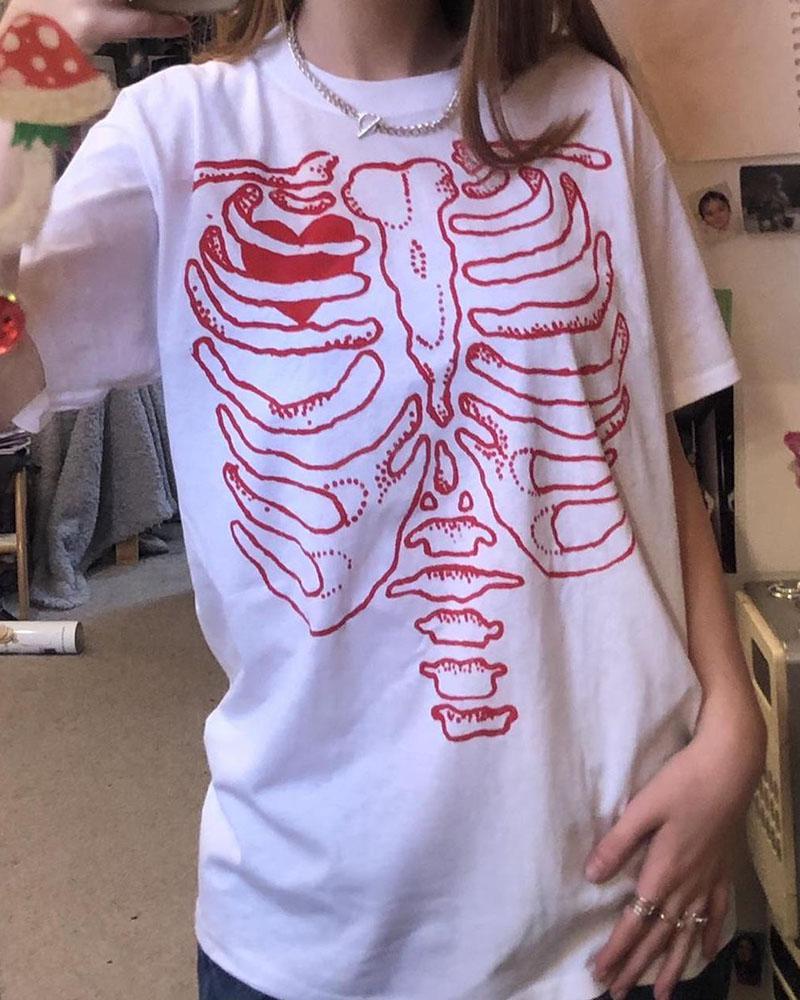 Caged Heart Oversized T-Shirt