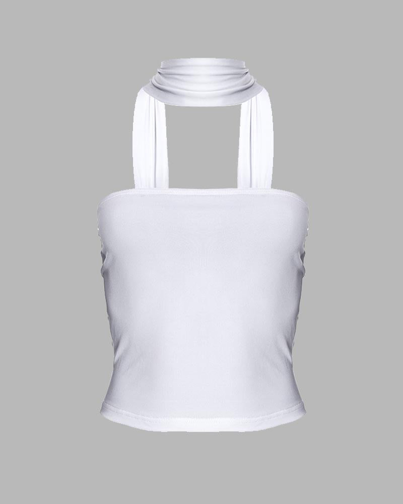 Bribe Tube Top with Neck Accent