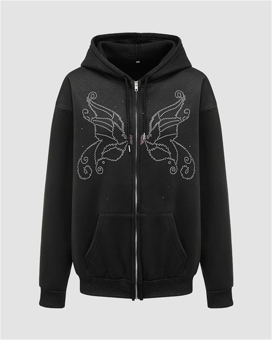 Halloween Butterfly Diamond Hoodie