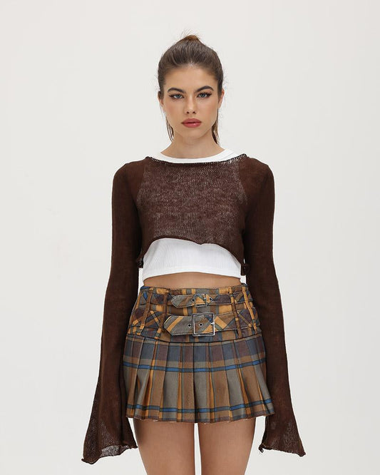 Capuccino Run Mesh Cropped Top