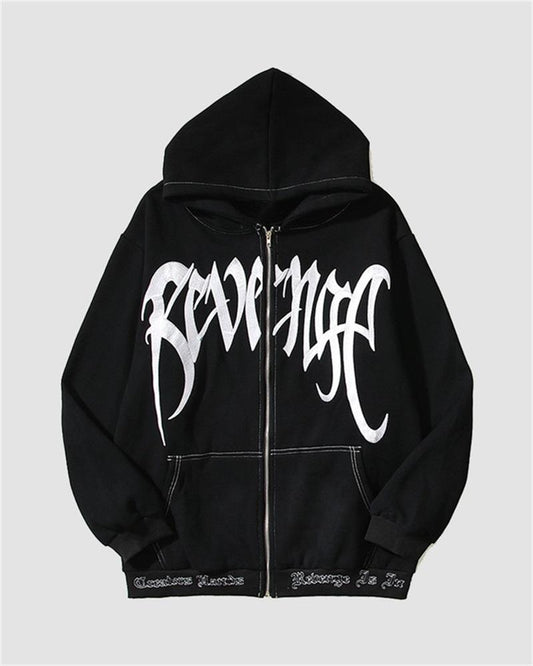 Revenge Letter Zip Hoodie