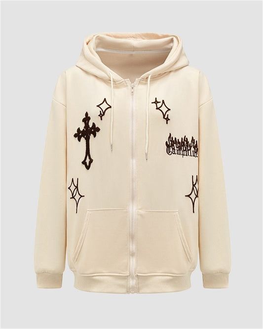 American Trendy Cross Hoodie