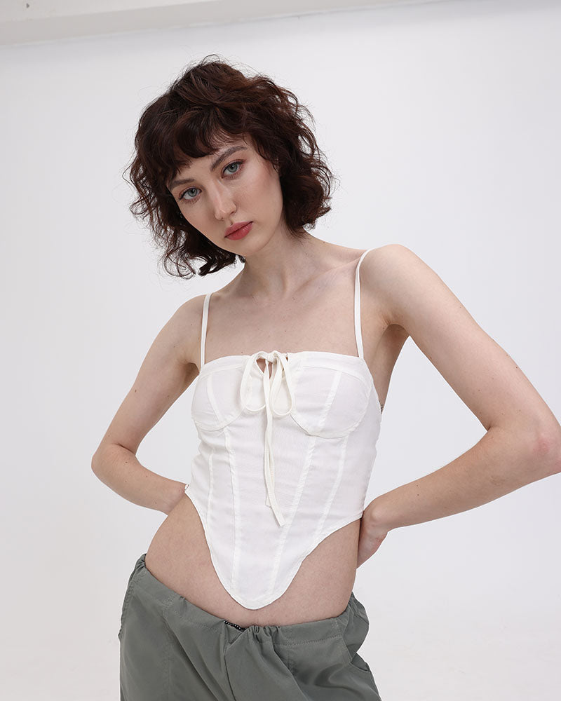 Halter Wishbone Corset Top