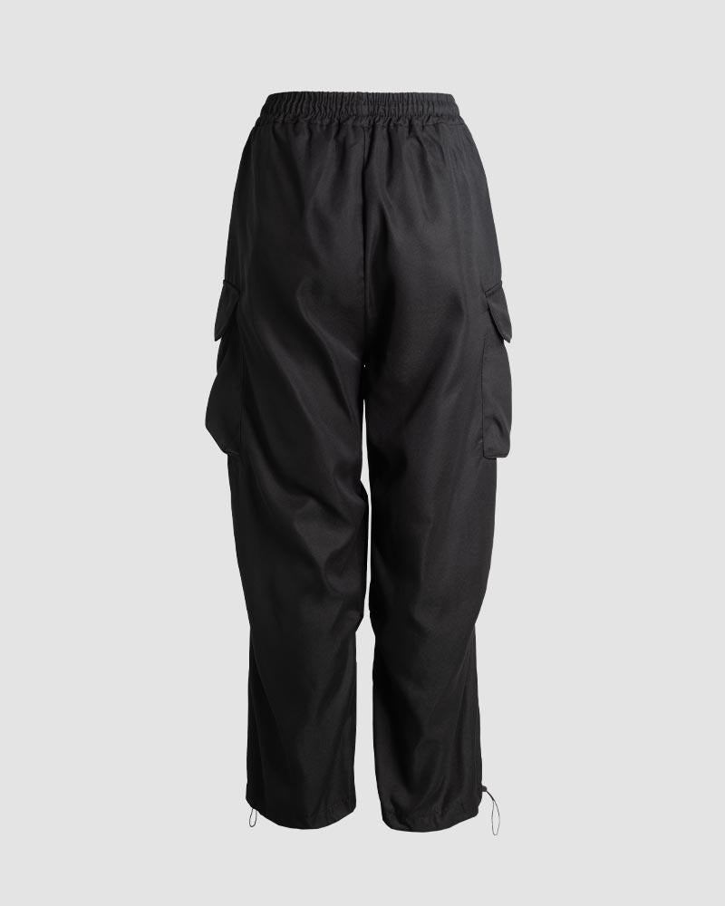 Stormy Charcoal Parachute Pants