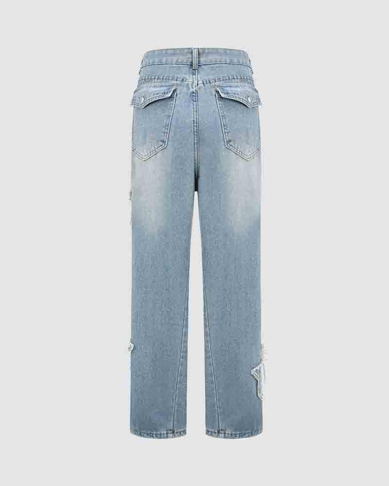 Distressed Star Sonimire Denim Jeans