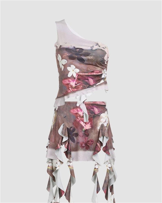 Bohemia Mod Asymmetric Floral Coord