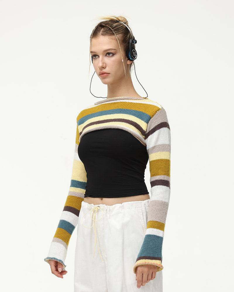 Marais Fall Cozy Knit Mini Cropped Top