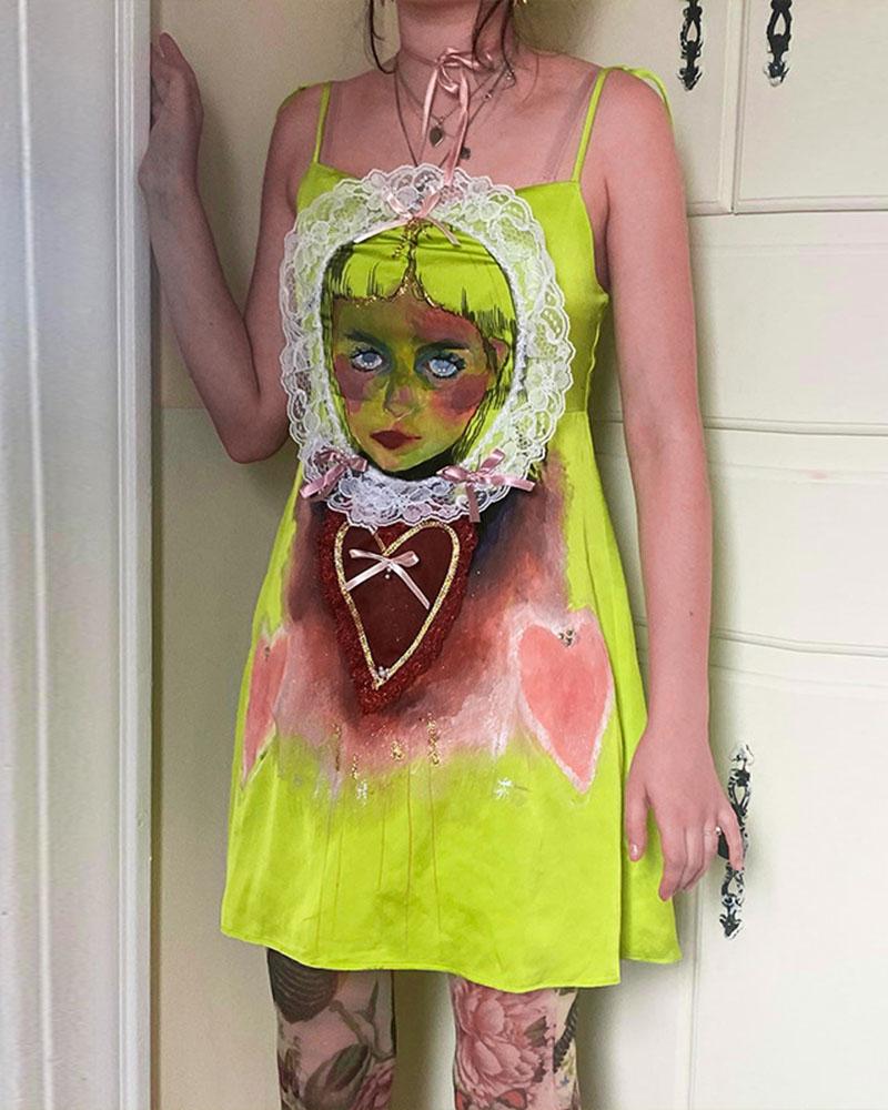 Halloween Child Face Lace Dress