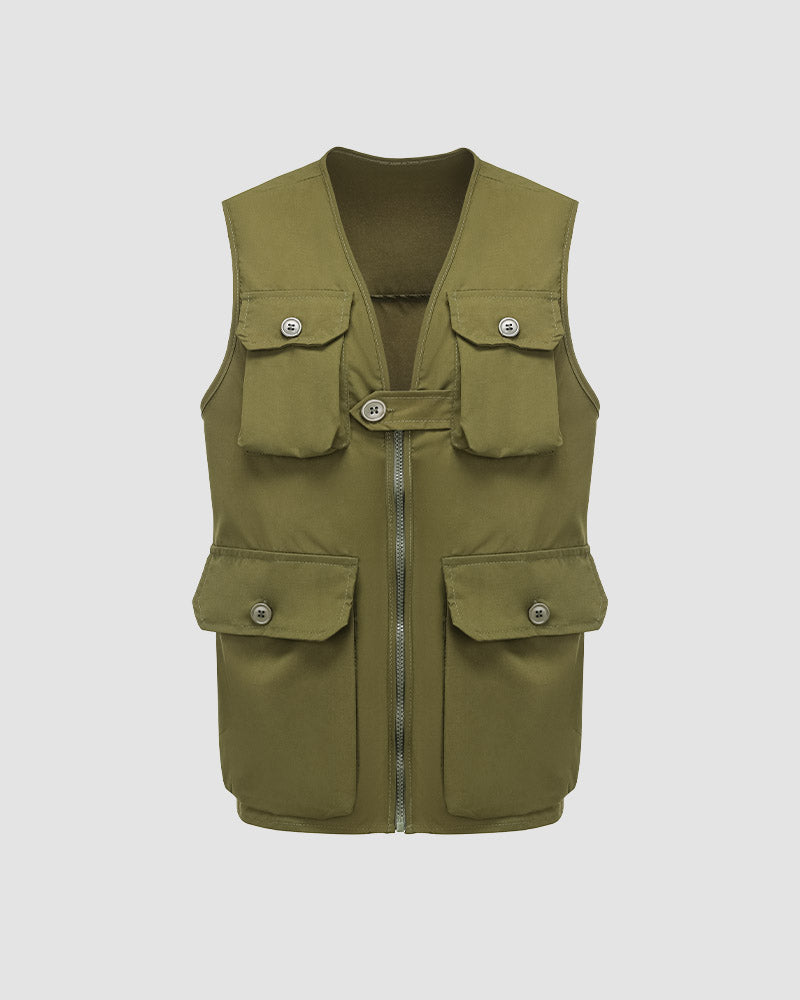 Lunar Oasis Puffer Vest with Pockets