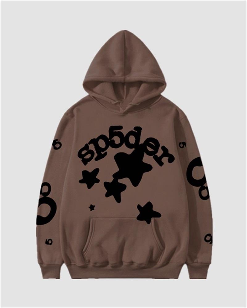 Spider Star Print Hoodie