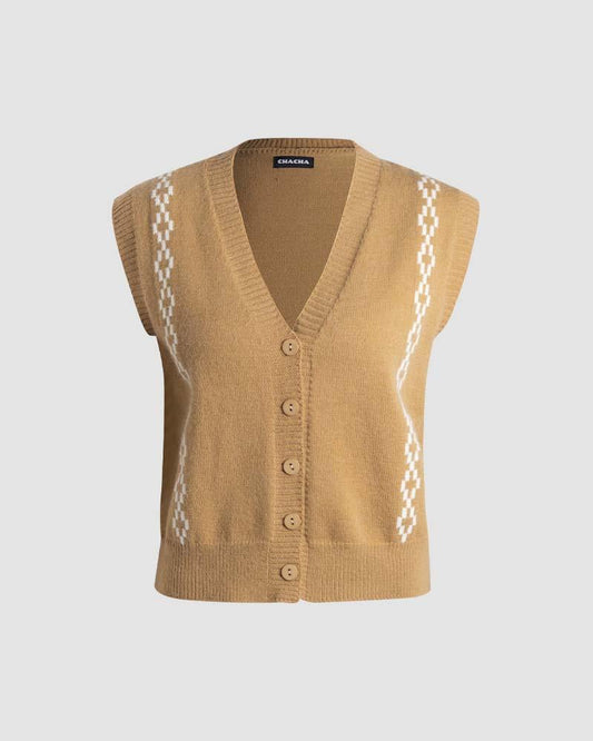 Shore Cottage Button Sweater Vest