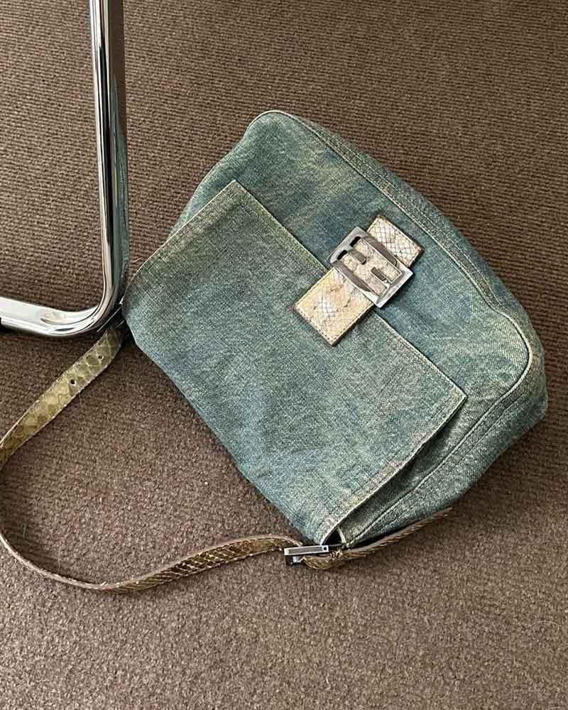 Bianca Denim Shoulder Bag