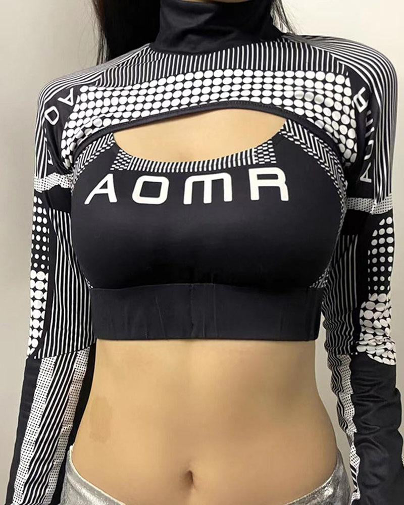 AOMA Racer Baddie Top with Bolero