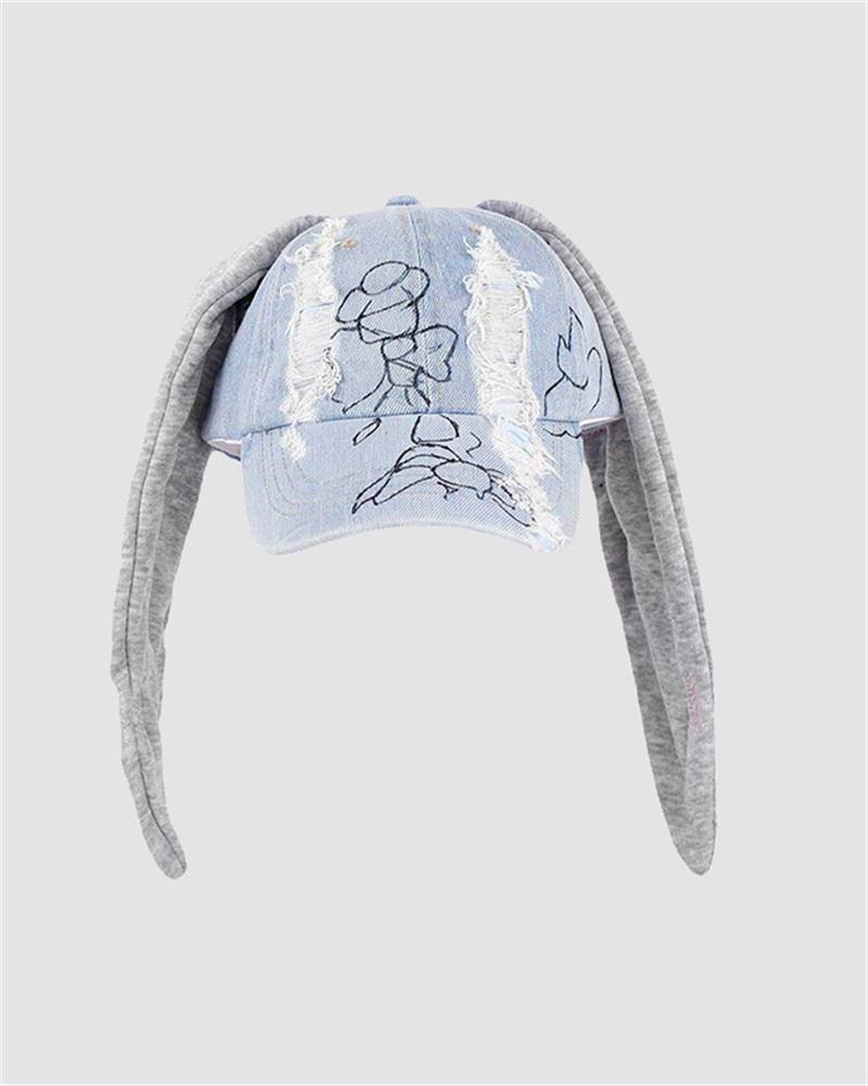 Newjeans Dance Baseball Rabbit Ear Cap