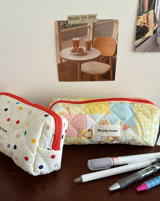 Adolescent Memories Quilted Pencil Case