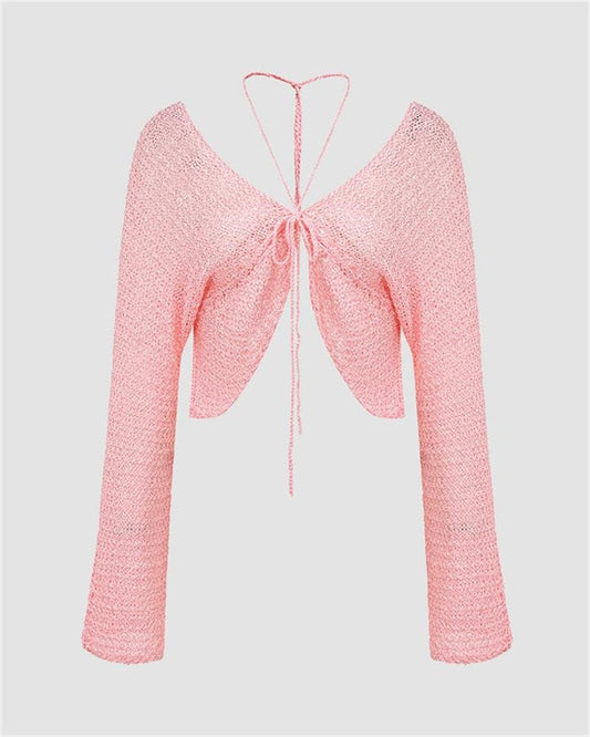 Misty Exalt Sequin Knit Butterfly Cardigan