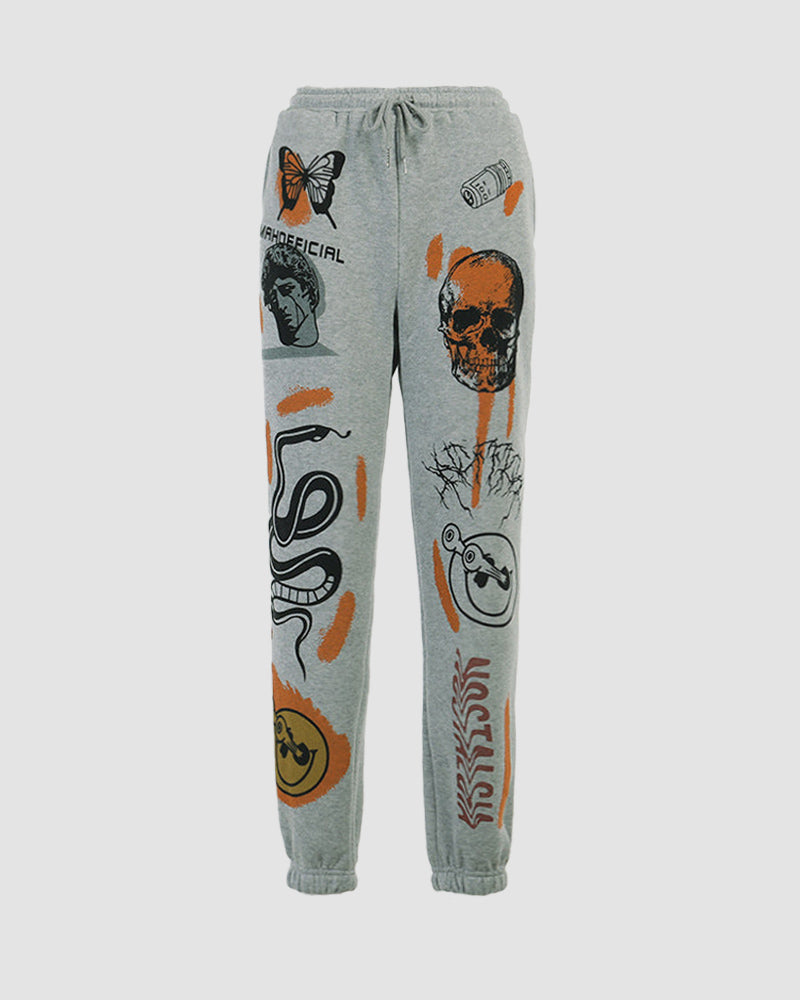 Cartoon Print Sweatpants