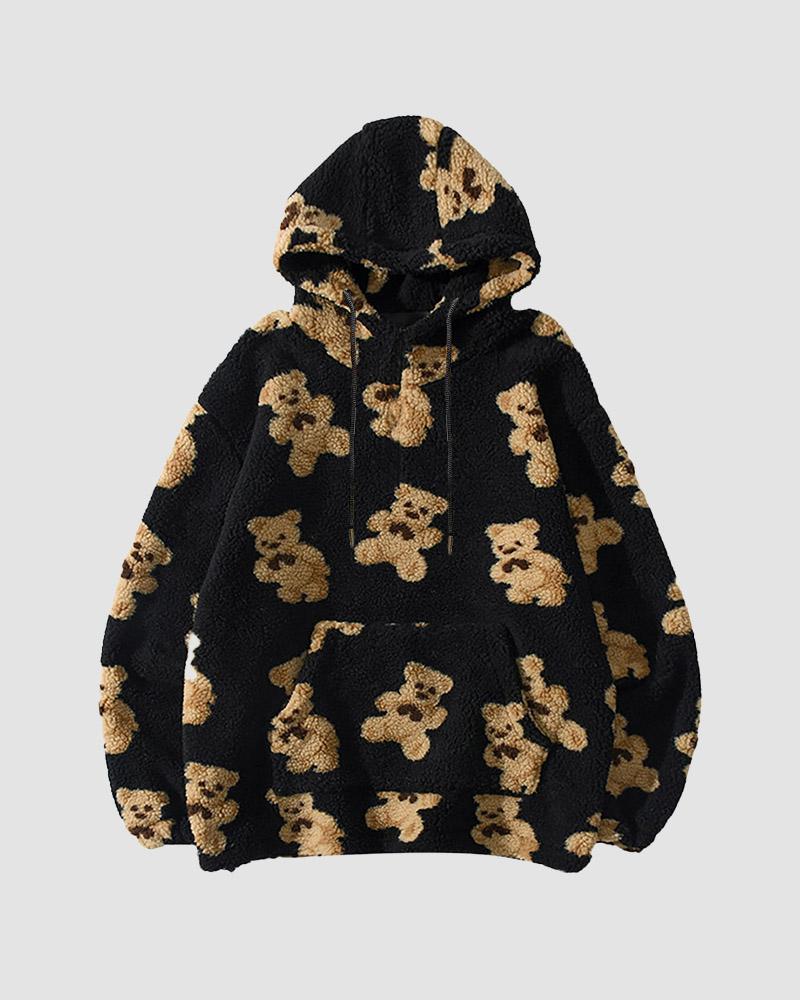 Teddy Bear Hoodie Top