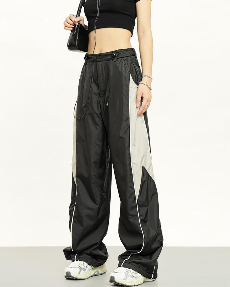 Cryo Contrasting Drawstring Cargo Pants