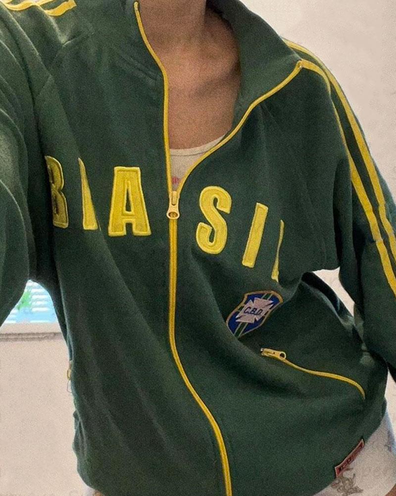 Brasil Sport Zip Jumper