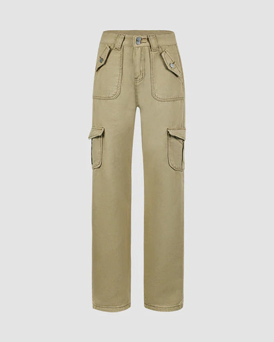 Low Waist Side Pocket Cargo Pants