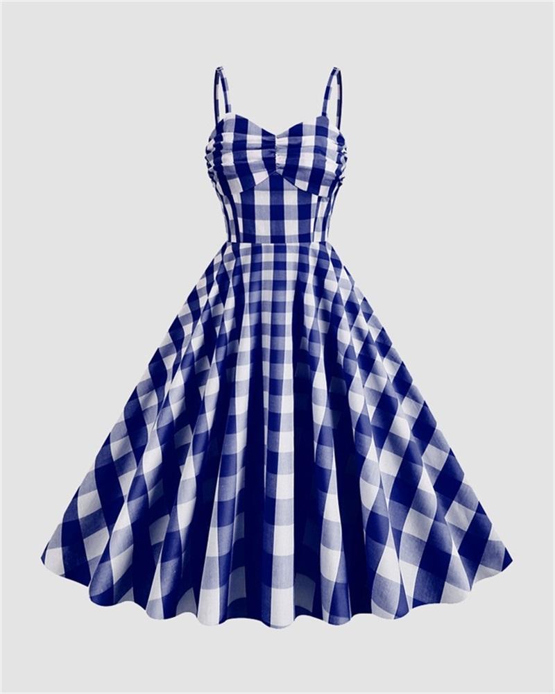 Dreamland Picnic Flare Gingham Dress