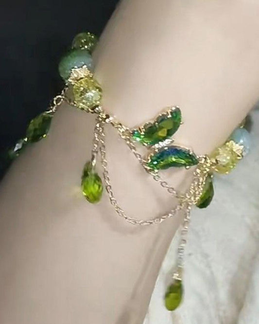 Emerald Butterfly Forest Bracelet