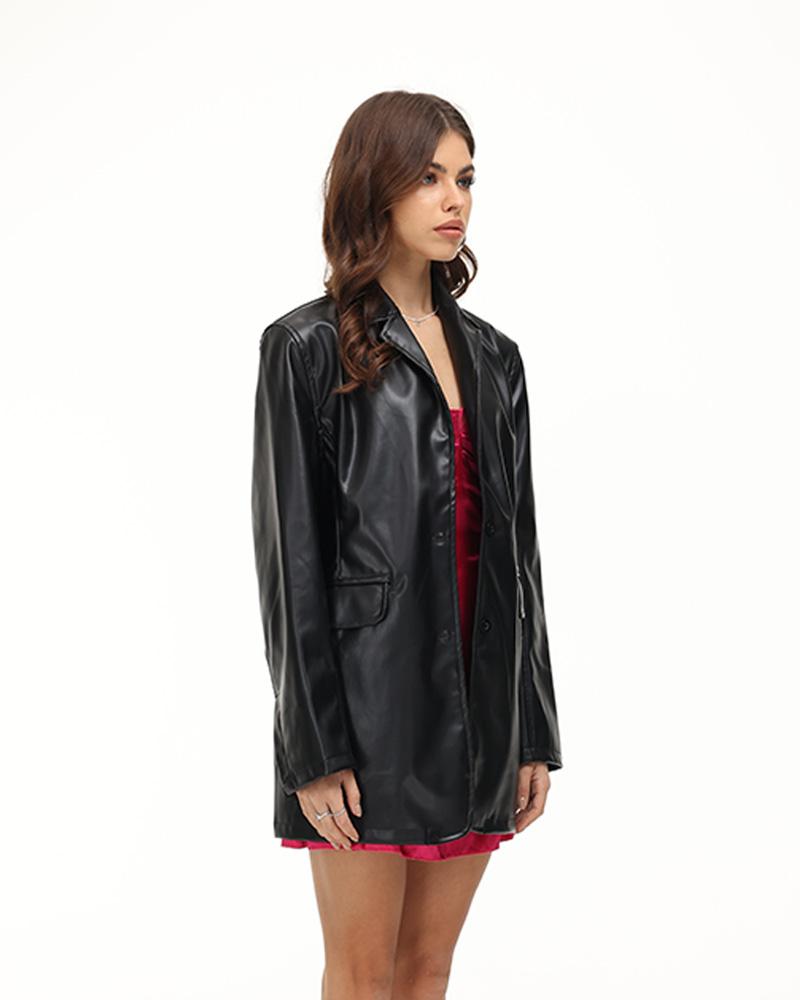 Asterworth Pleather Blazer