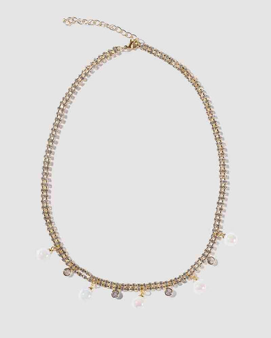 Igniter Diamond Pearl Necklace